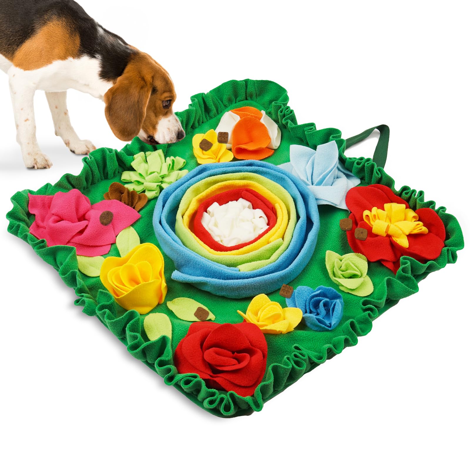 Interactive Snuffle Mat for Dogs - Slow Feeder Puzzle Toy with Lick Mat for Treats | Mental Stimulation & Anxiety Relief for Puppies & Adult Dogs | Perfect for Mealtime, Training, and Boredom Busting