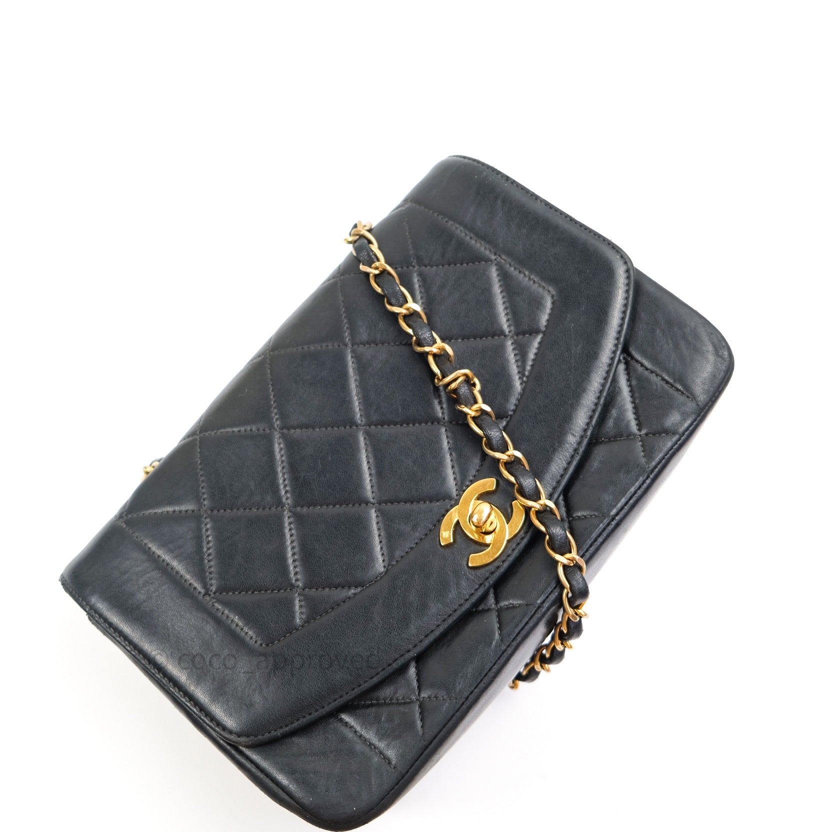 Chanel Black Quilted Lambskin Small Vintage Classic Diana Flap Bag - Luxury Designer Handbag for Women, Perfect for Evening Parties & Special Occasions