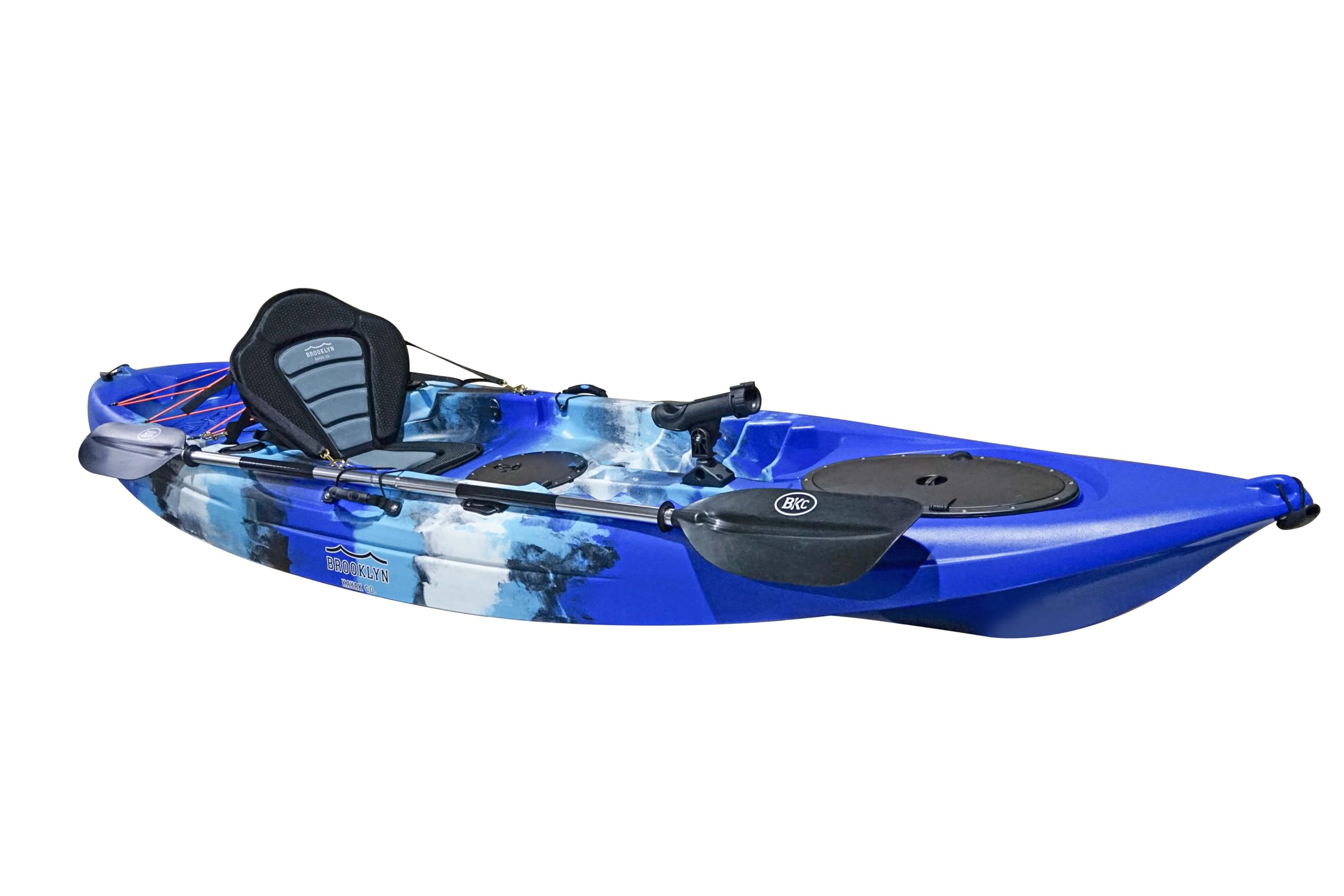 Brooklyn 11.0 Single Sit-On-Top Fishing Kayak - Lightweight & Stable for Lakes, Rivers & Ocean Recreation