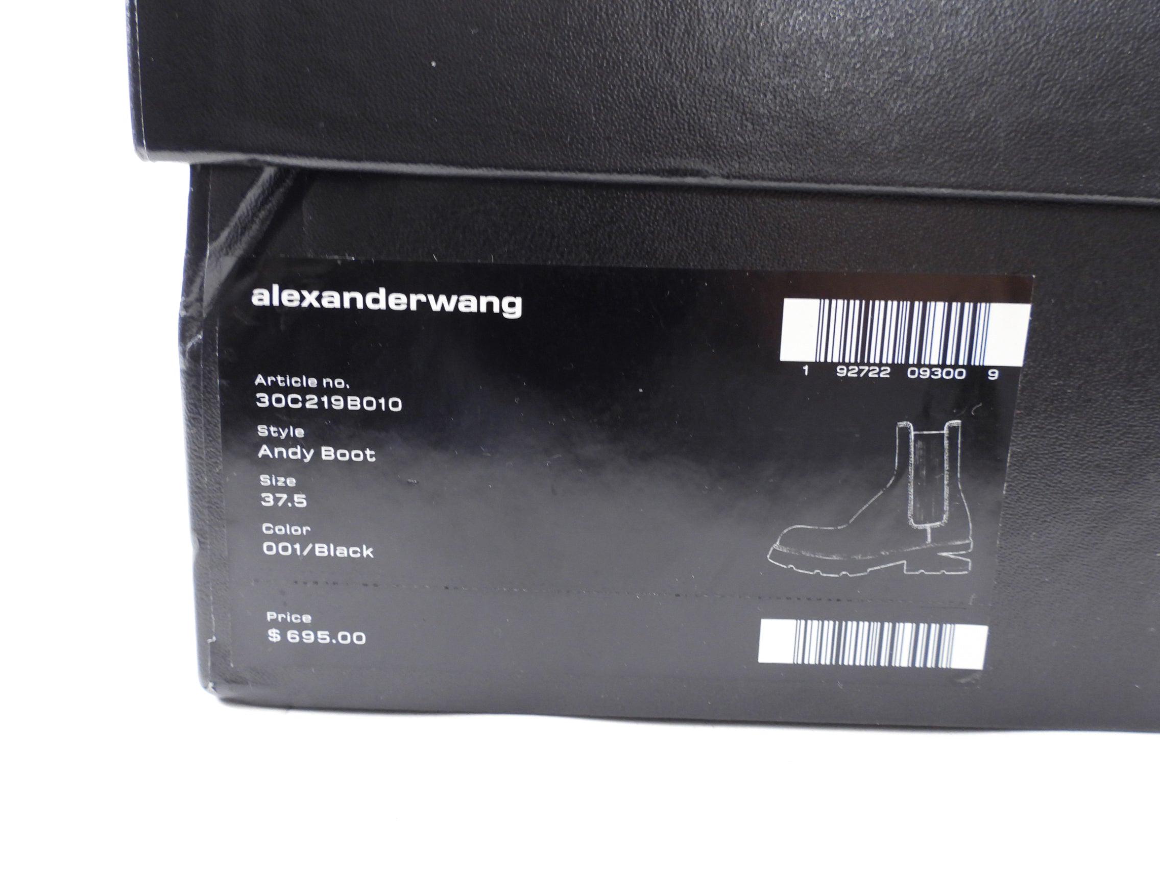 Alexander Wang Andy Boots - Black Genuine Leather Size 37.5 | Women's Fashion Ankle Boots for Casual Wear & Night Out