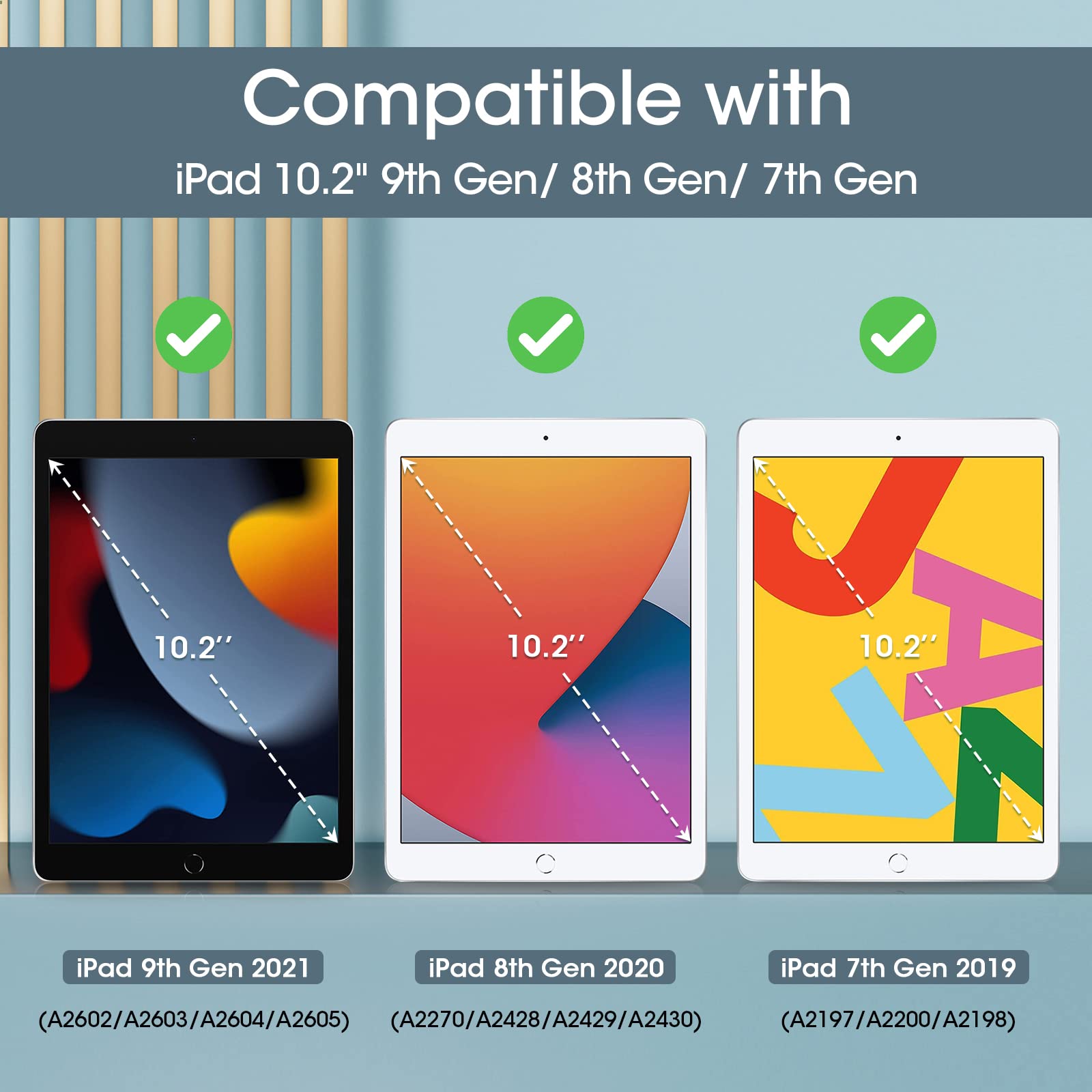 ProCase Slim Hard Back Smart Cover for iPad 10.2 (9th/8th/7th Generation 2021/2020/2019) - Red | Protective iPad Case with Auto Sleep/Wake | Perfect for Work, School & Travel