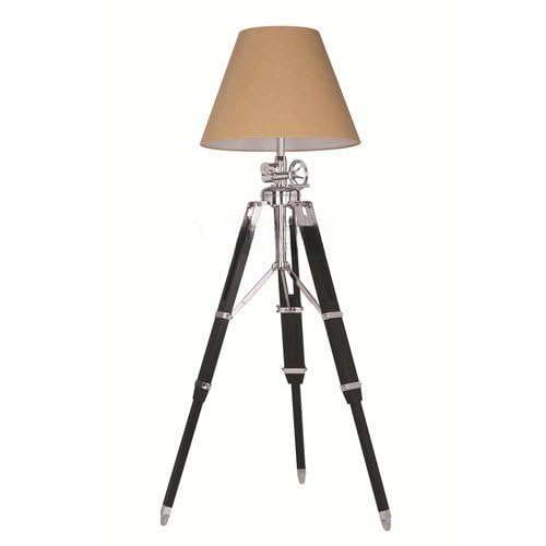 NauticalMart Royal Marine Designer's Tripod Floor Lamp for Living Room, Bedroom & Office - Modern Adjustable Standing Light with 3-Leg Base (Shade Not Included) - Perfect for Reading, Decor & Ambient Lighting