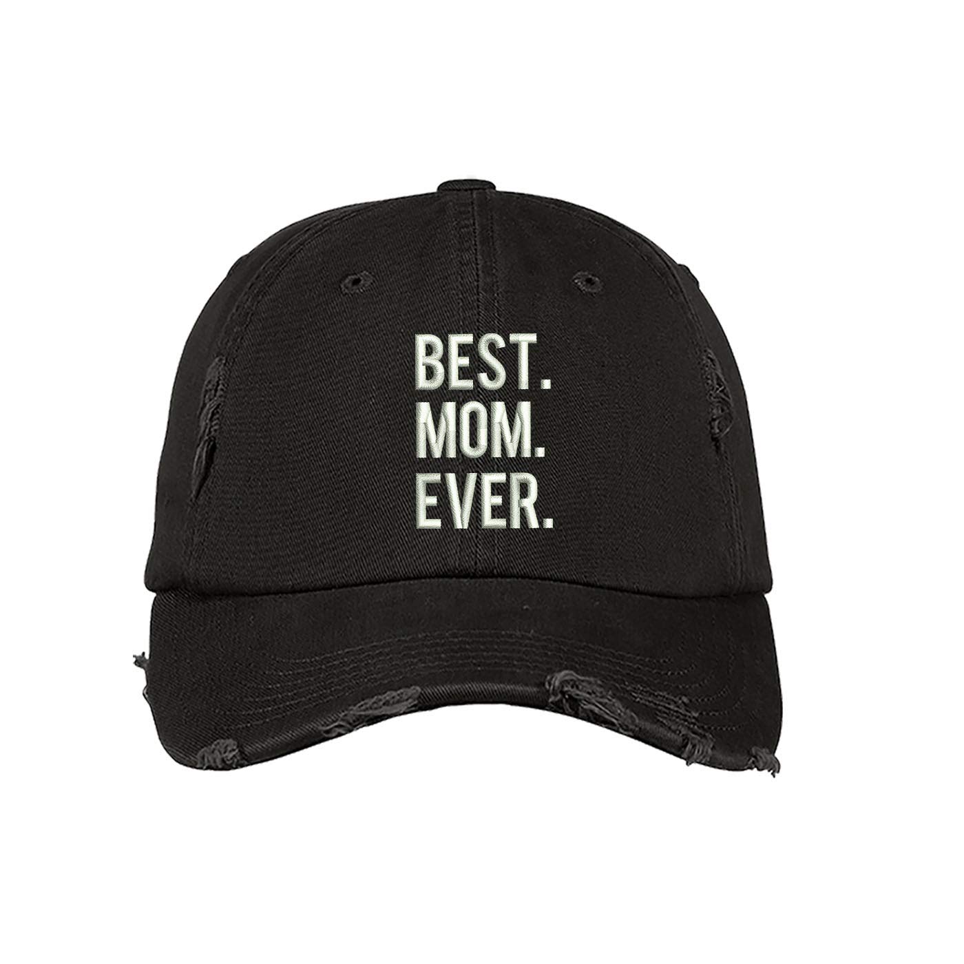 Best Mom Ever Distressed Baseball Cap - Unisex Adjustable Dad Hat for Women & Men - Perfect Gift for Mother's Day, Birthday, Casual Outfits & Outdoor Activities