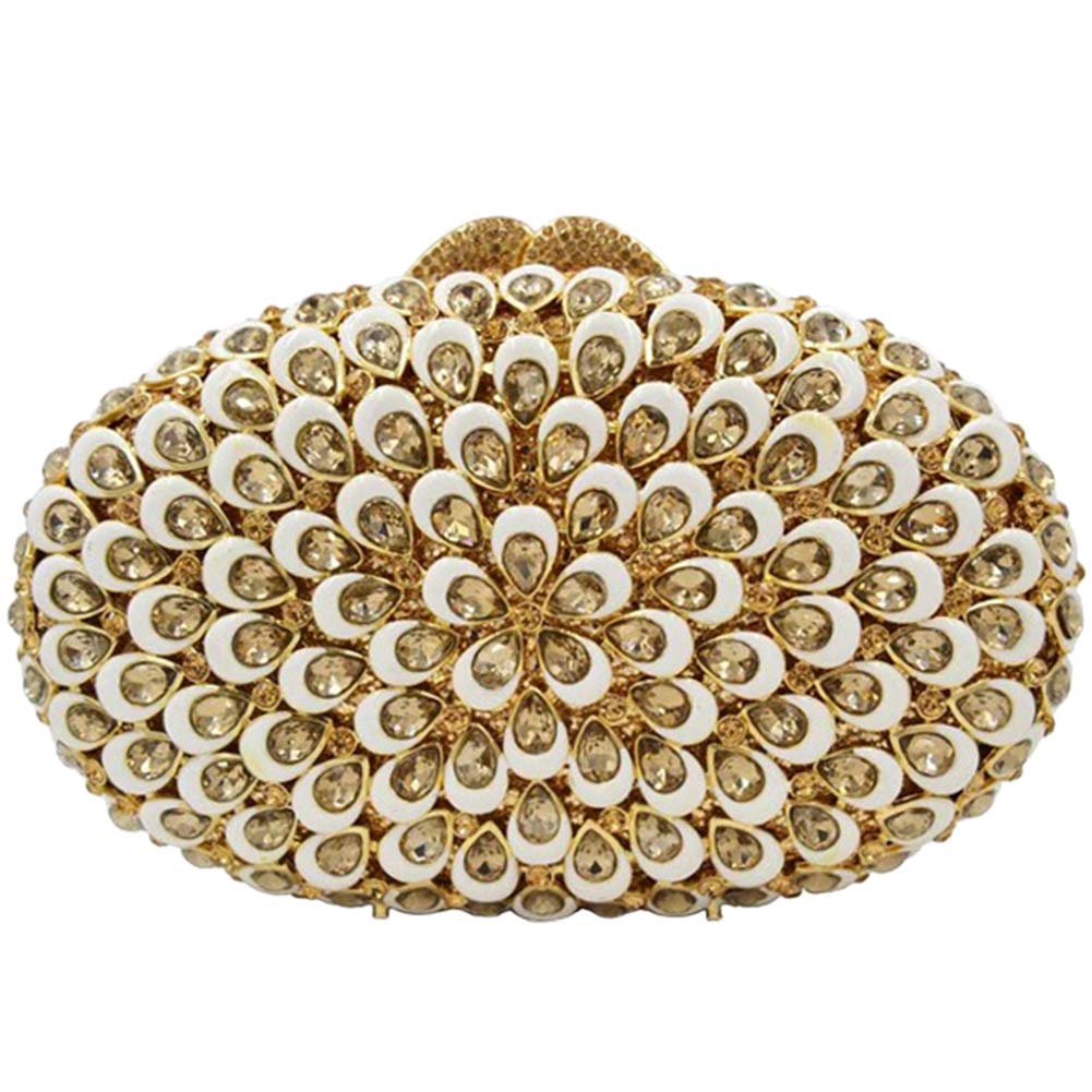 Luxury Women's Evening Bags with Chain Strap - Rhinestone Embellished Clutch Purse for Wedding, Party & Special Occasions