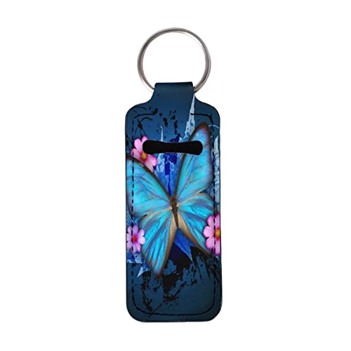 Butterfly Lip Balm Keychain Holder - 5 Pack for Lanyards & Daily Use