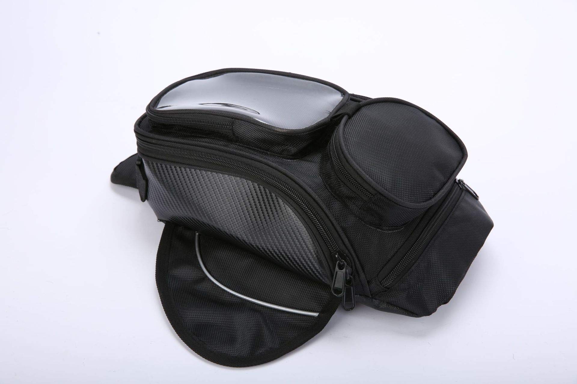Waterproof Magnetic Motorcycle Tank Bag - Large Window, Super Strong Magnets for Honda, Yamaha, Suzuki, Kawasaki & Harley - Perfect for Road Trips & Commuting