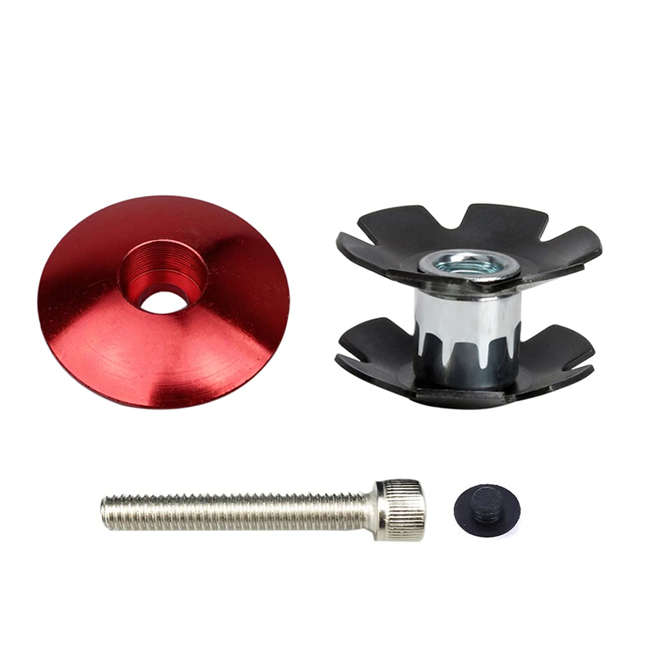 Premium PLATT Bike Headset Top Cap - Durable Aluminum Alloy Headset Star Nut Stem Cap for 1-1/8