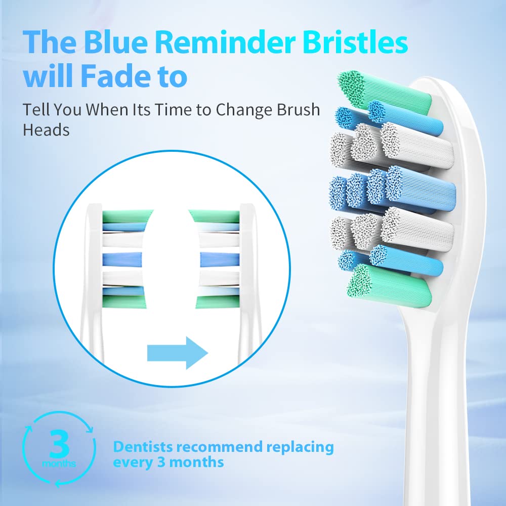 Philips Sonicare Electric Toothbrush Replacement Heads - 8 Pack Compatible with 4100, 5100, 6100, HX9023 G2 Series - Soft Bristles for Deep Cleaning - Perfect for Travel & Daily Oral Care Routine