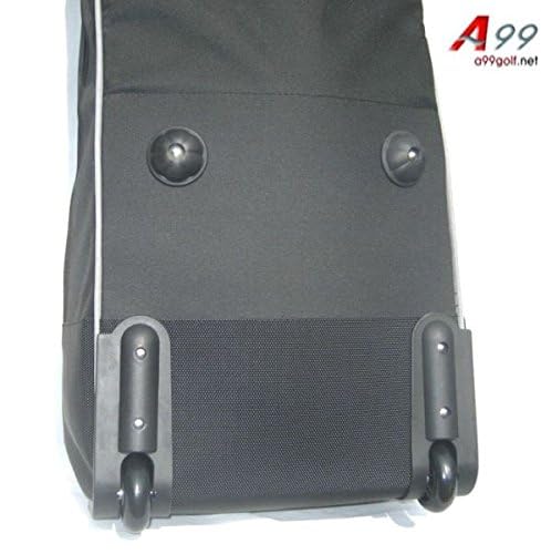 Premium T02 A99 Golf Travel Bag with Rolling Wheels - Heavy Duty Golf Club Protector for Air Travel & Storage - Durable Black Golf Case for Easy Transport & Protection