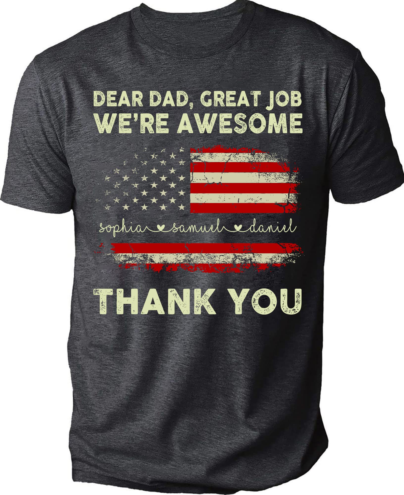 Custom Personalized Dad Shirt - Engraved Father's Day Gift for Dad, Grandpa, Birthday with Name - Perfect for Father's Day, Christmas & Family Reunions