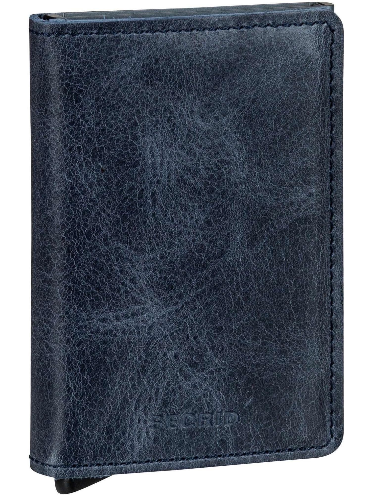 SECRID Slim Wallet - Genuine Vintage Leather RFID Blocking Card Holder for Men & Women - Holds Up to 12 Credit Cards (Blue) - Perfect for Travel, Business & Everyday Use