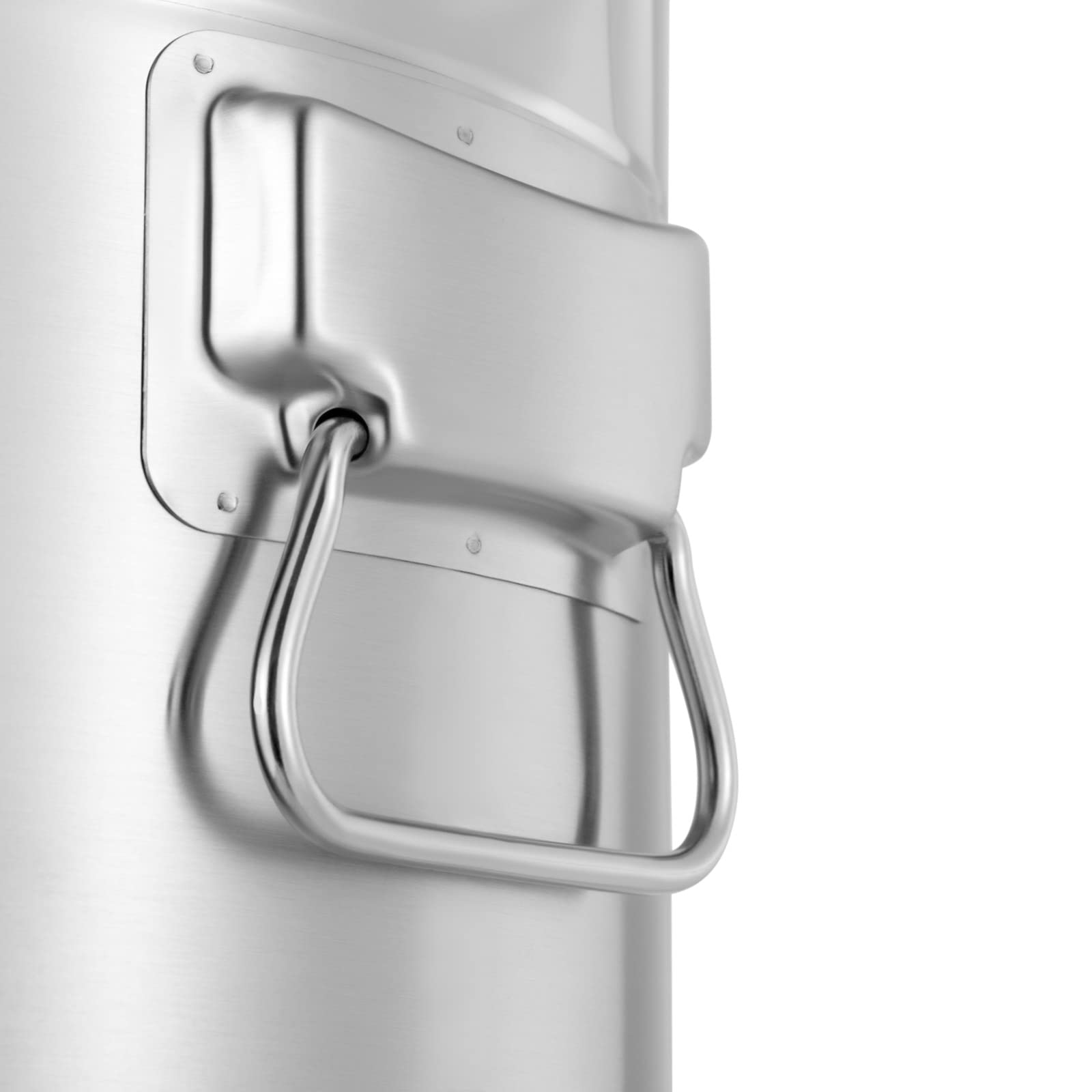 LOYALHEARTDY 28L/7.39Gal Stainless Steel Milk Can - 304 Food Grade Container with Lid & 2 Handles for Milk, Wine, Oil, Grain & Liquid Storage - Perfect for Farm, Dairy, Brewing & Commercial Use