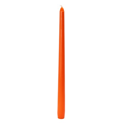 Bulk 12 Inch Orange Taper Candles - 144 Count Case for Weddings, Parties & Holiday Decorations - Long-Lasting Dripless Candles for Dining Tables, Centerpieces & Candle Holders