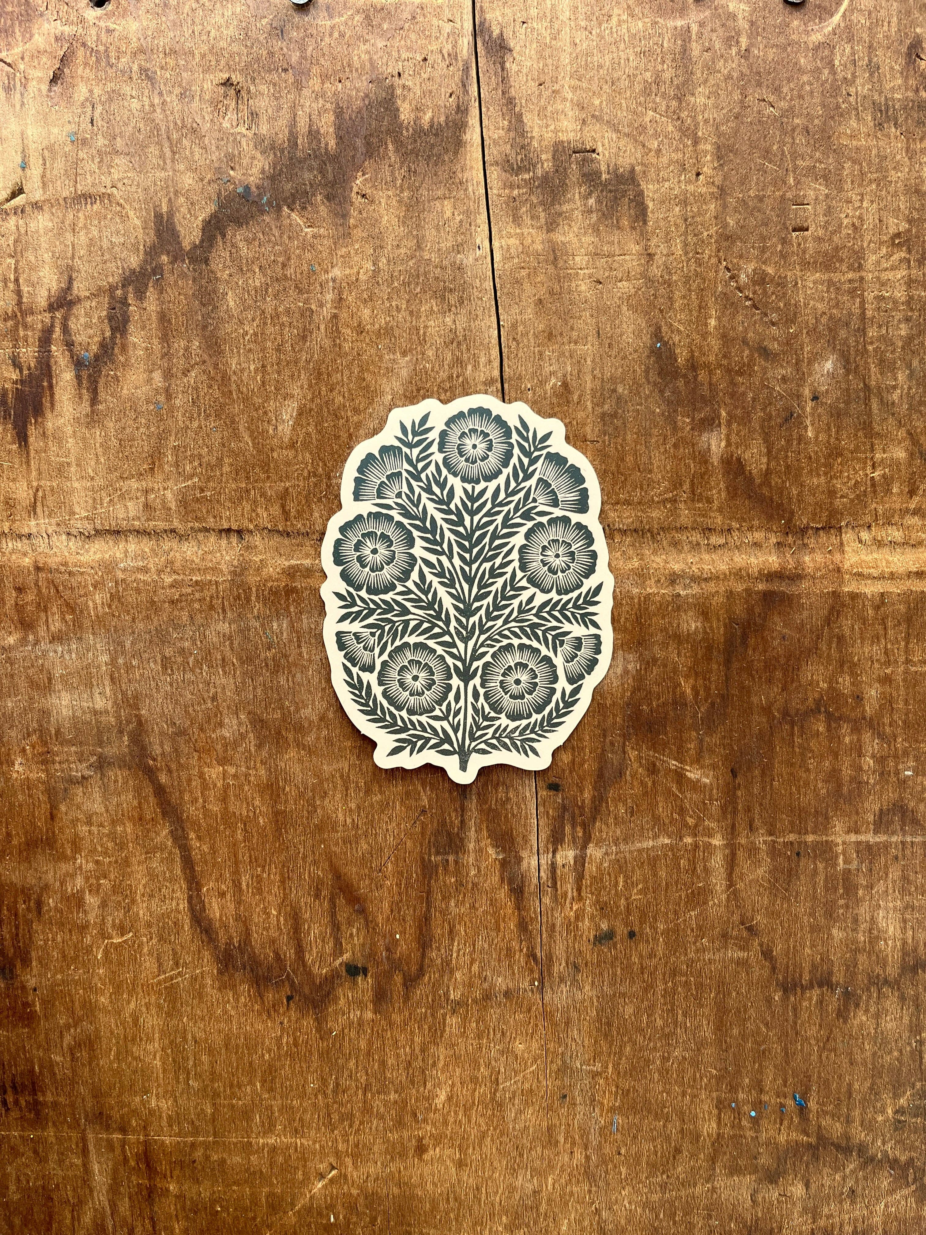 Signature Florals Sticker - Premium Waterproof Vinyl Decals for Scrapbooking, Journals & DIY Crafts - Beautiful Floral Design for Home Decor, Laptops & Gift Wrapping
