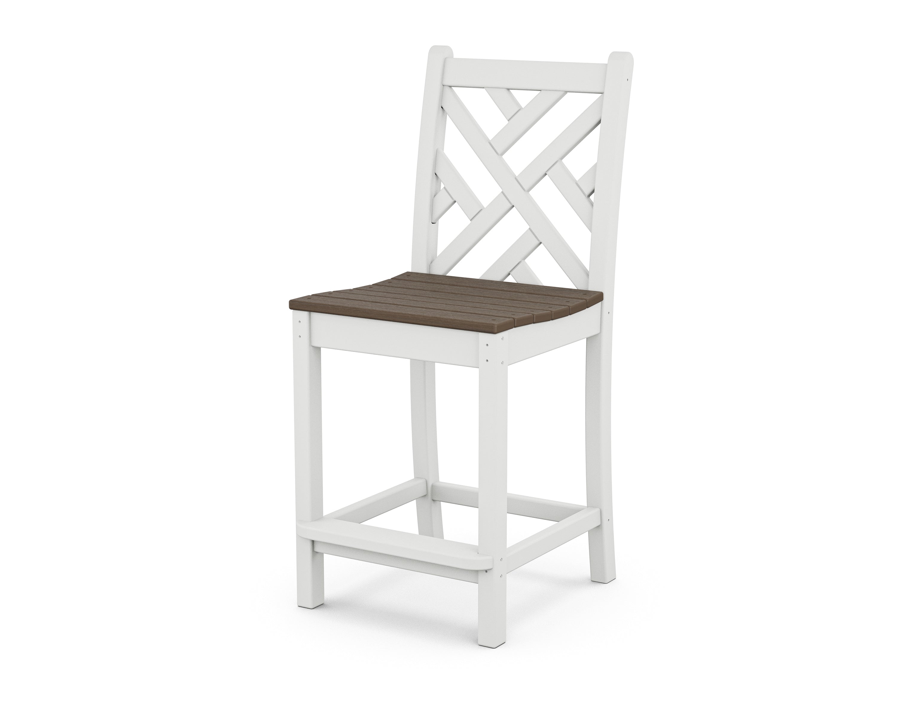 POLYWOOD Chippendale Counter Height Bar Stool - Durable Outdoor & Indoor Dining Chair for Kitchen, Patio, and Restaurant Use