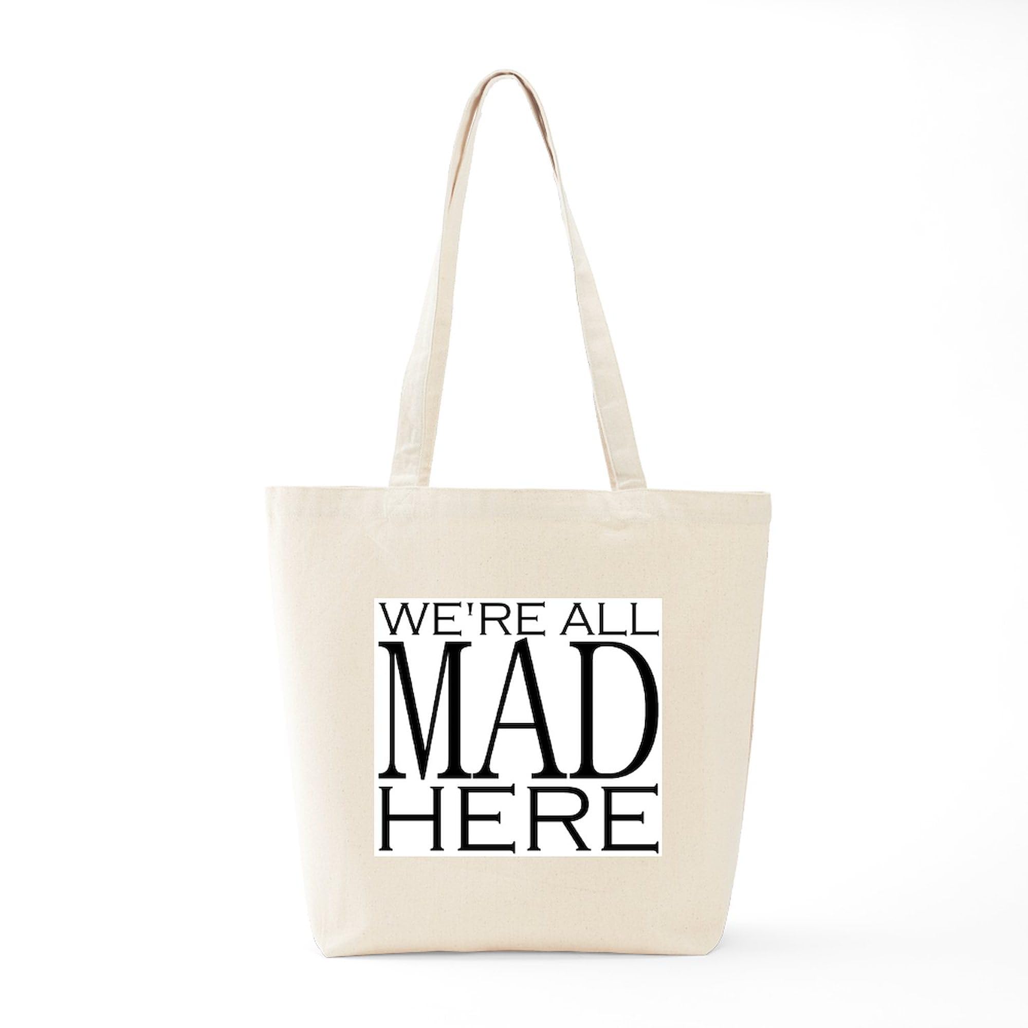 Mad Hatter Inspired Natural Canvas Tote Bag - Reusable Eco-Friendly Shopping Bag for Groceries, Beach & Daily Use | CafePress Exclusive Design