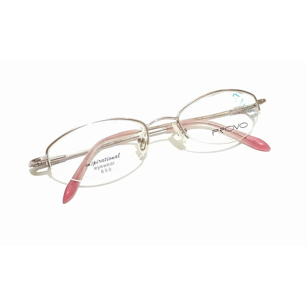 Pink Supra Half Rimless Blue Light Blocking Computer Glasses for Women - Anti Eye Strain Glasses for Office Work, Gaming & Screen Time (P850PK)