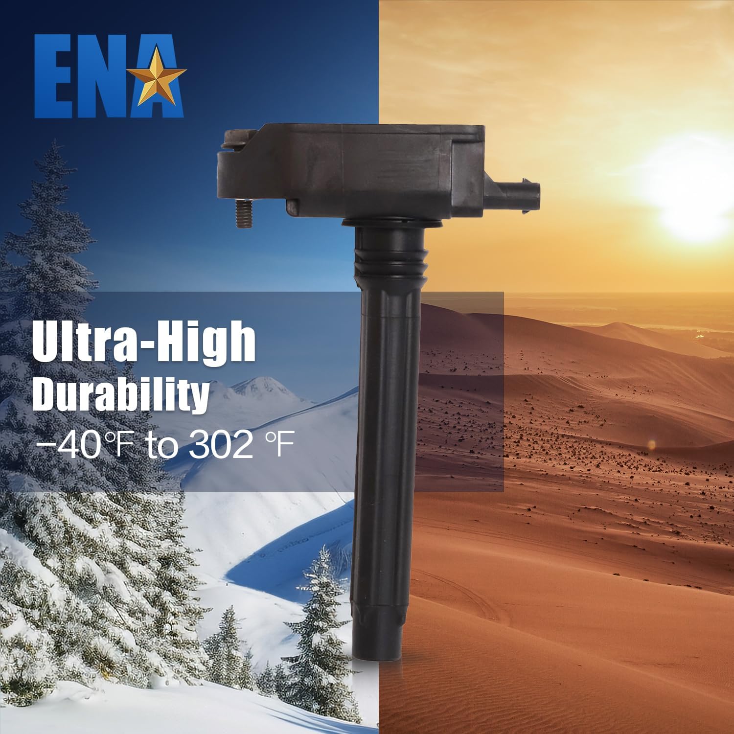 High Performance ENA Ignition Coil Pack - Compatible with Chrysler Pacifica, Voyager, Durango, Grand Cherokee & Wrangler - Replacement for 68223569AD & UF807 - Perfect for Engine Maintenance & Smooth Driving Experience