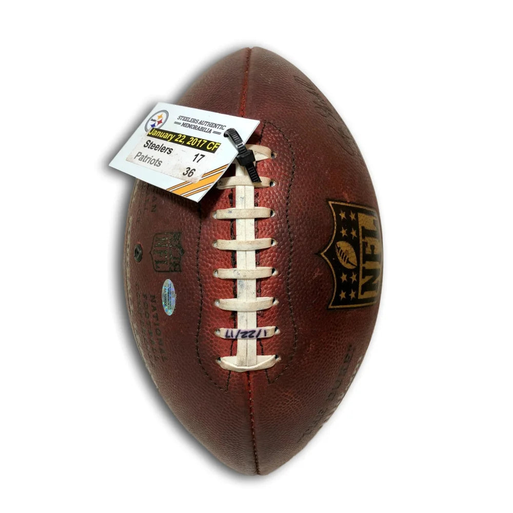 Authentic Game Used Steelers vs Patriots 2017 AFC Championship Football - January 22, 2017 - Includes Team COA | NFL Collectibles, Sports Memorabilia, Football Fan Gifts