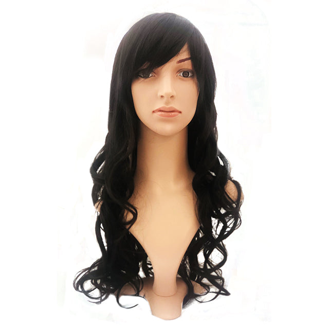 Wig 1022 T30 Medium Brown with Highlights - Natural Looking Human Hair Wig for Women - Perfect for Daily Wear, Parties & Cosplay