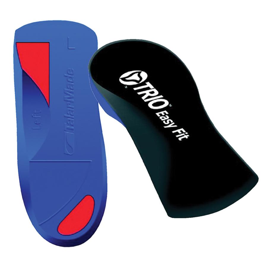 Talarmade TRIO Easy Fit Orthotics - Medium Density Arch Support Insoles for Flat Feet & Plantar Fasciitis Relief - Perfect for Running Shoes, Work Boots & Everyday Comfort