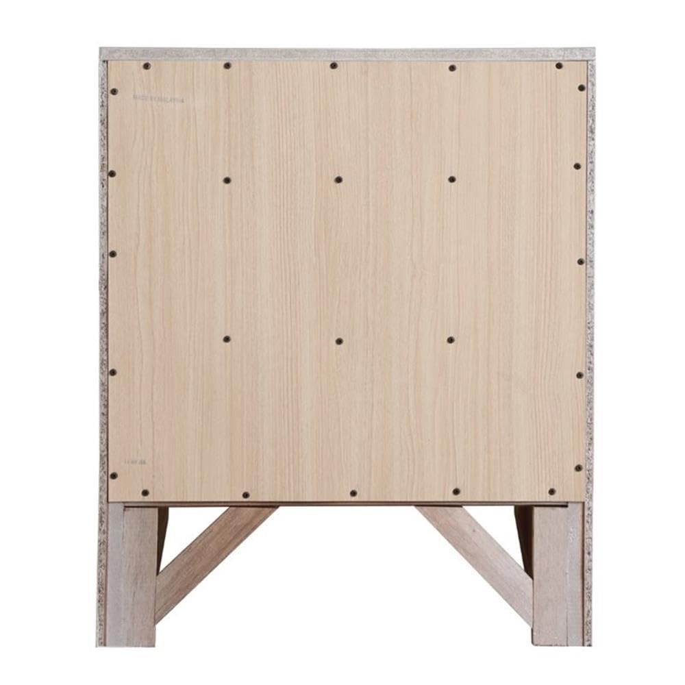 Glory Furniture Marilla 3-Drawer Wood Nightstand with Silver Finish - Perfect for Bedroom Storage & Modern Home Decor