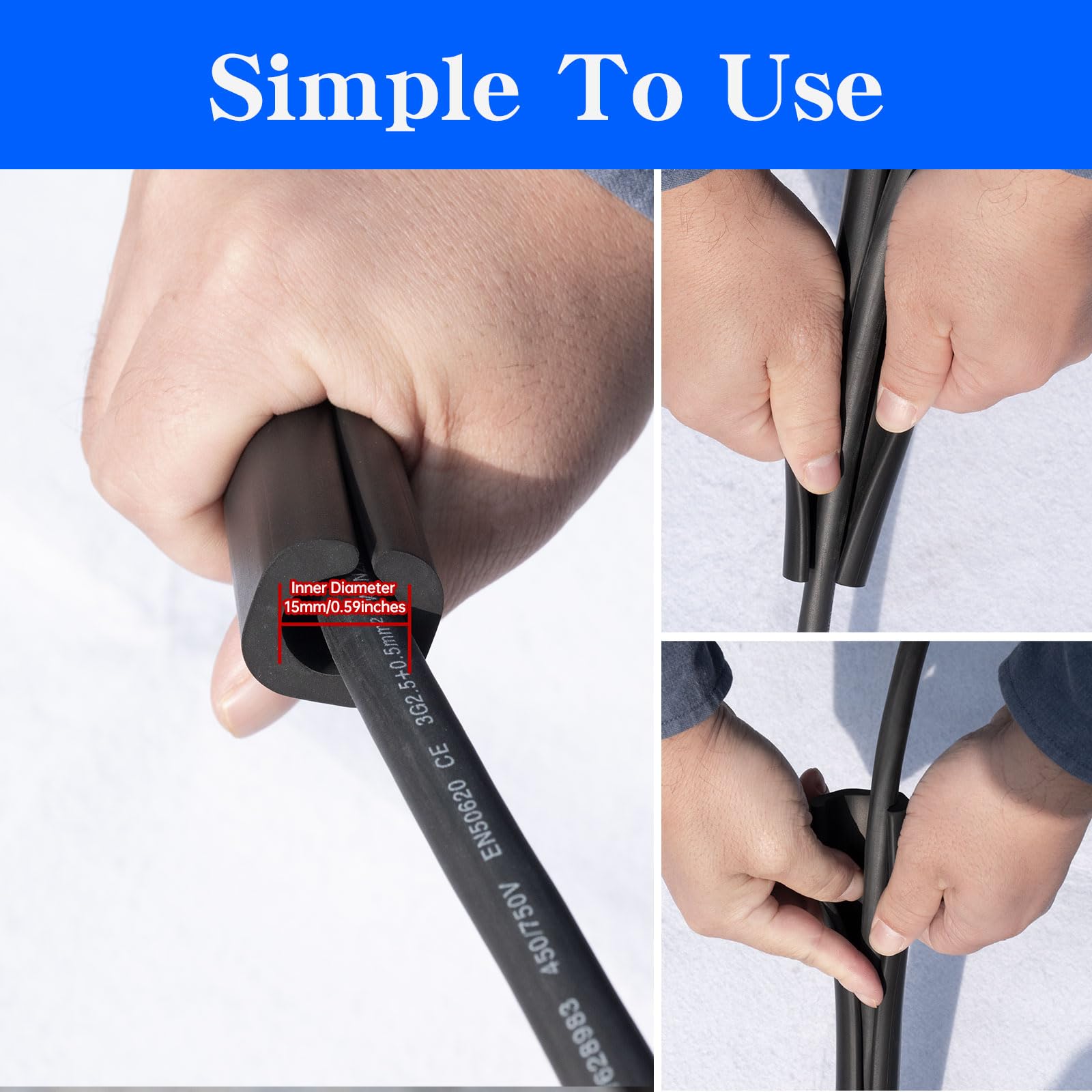 Heavy-Duty EV Charger Cable Protector for Tesla & J1772 - Garage Use