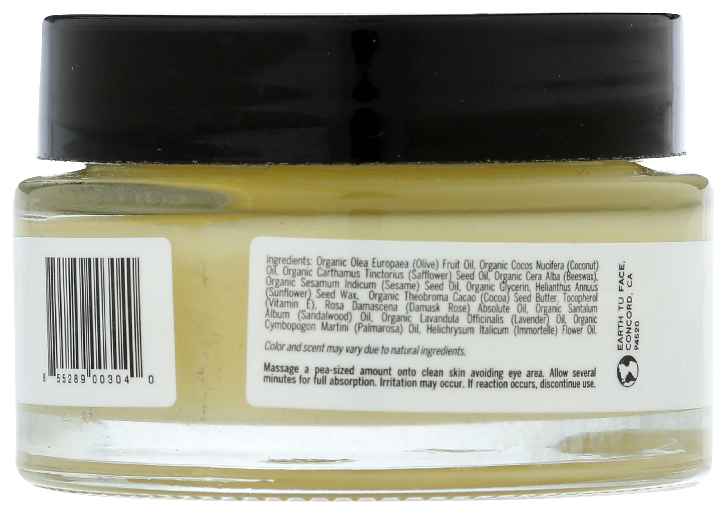 Organic Immortelle & Rose Face Balm by Earth tu Face - Hydrating Moisturizer for Dry Skin, Natural Skincare for Face & Lips - Perfect for Nighttime Routine & Travel Skincare