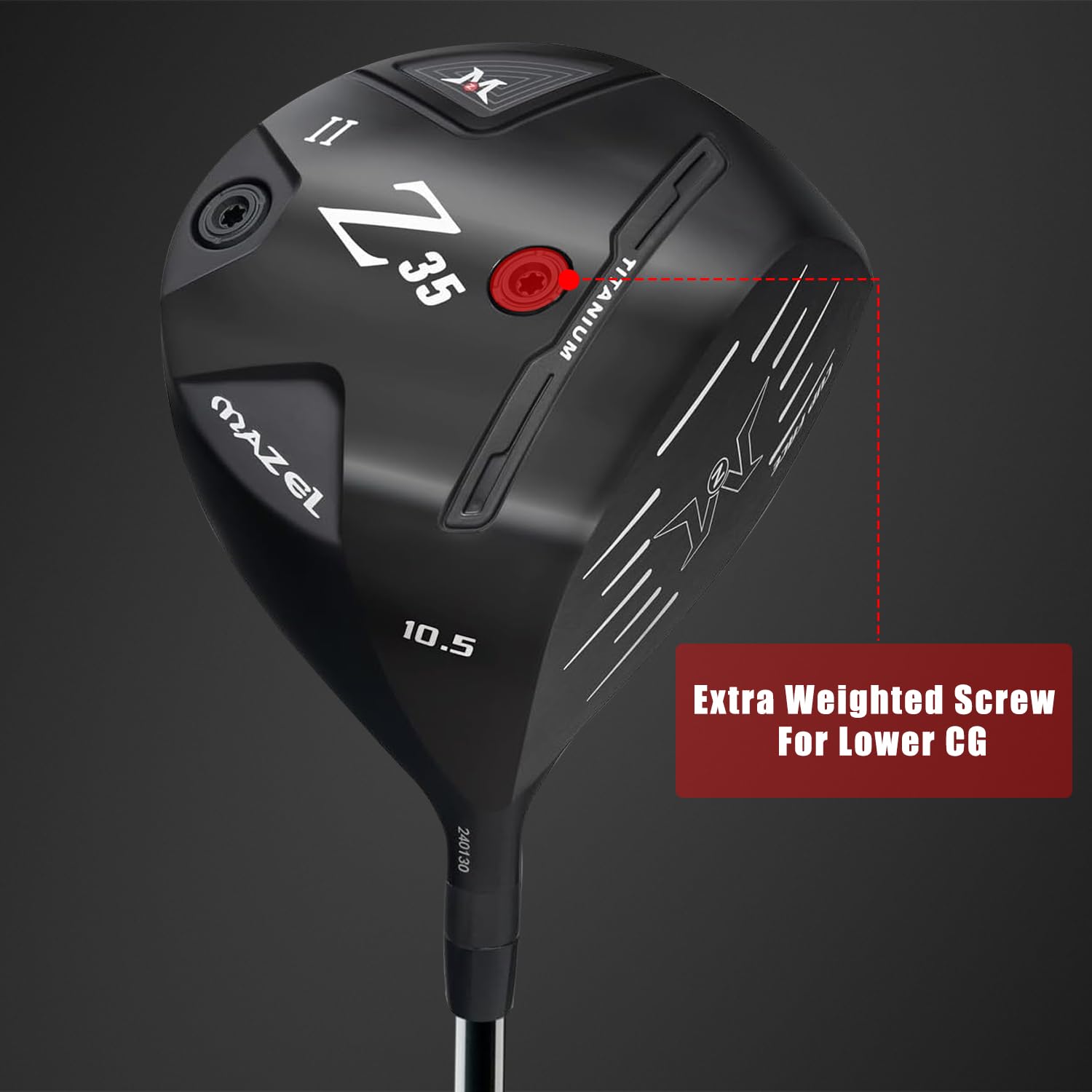 Premium MAZEL Titanium 460CC Golf Driver for Men - Right Handed | High-Performance Golf Club for Distance & Accuracy | Perfect for Tournaments & Driving Range Practice