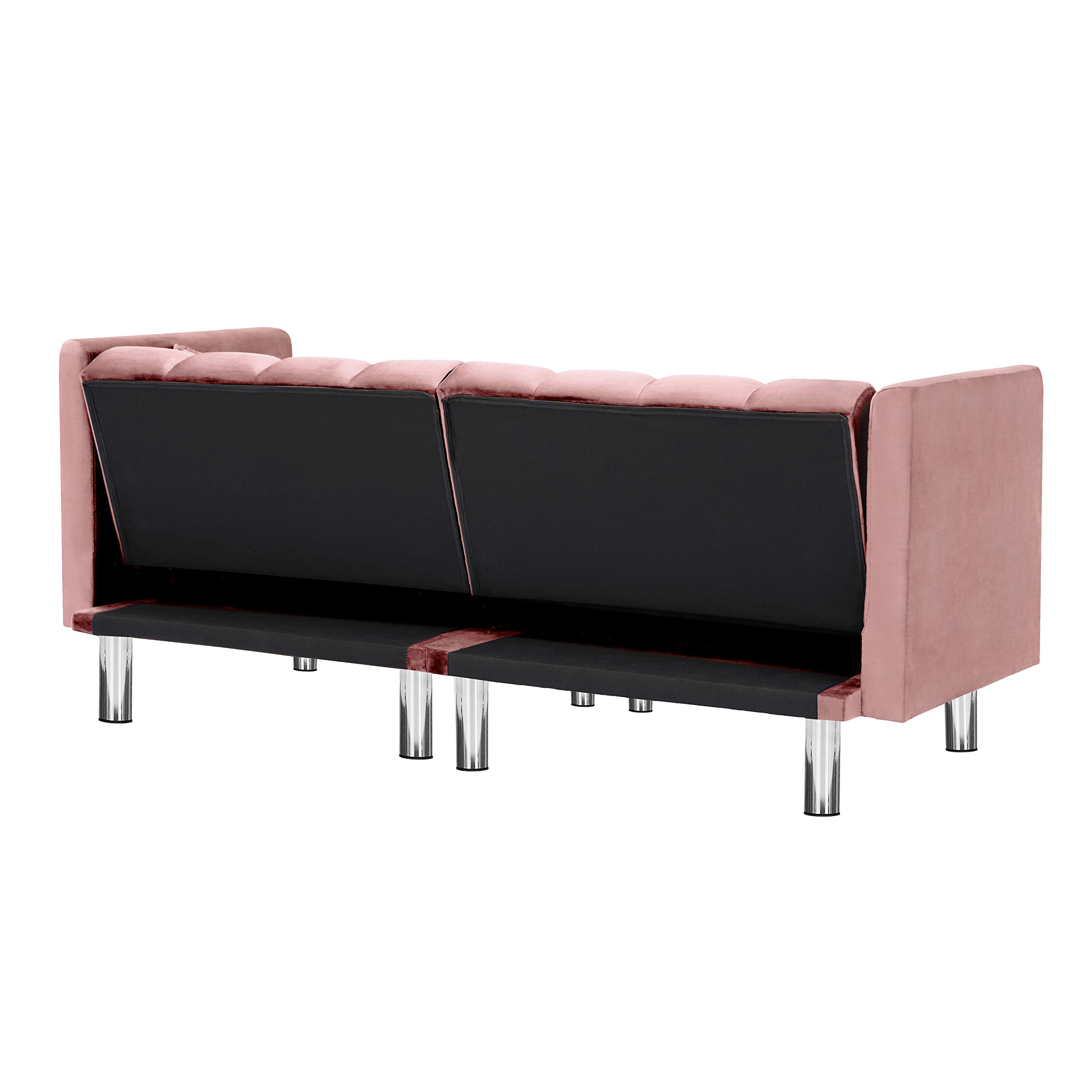 Velvet Convertible Futon Sofa Bed - 73
