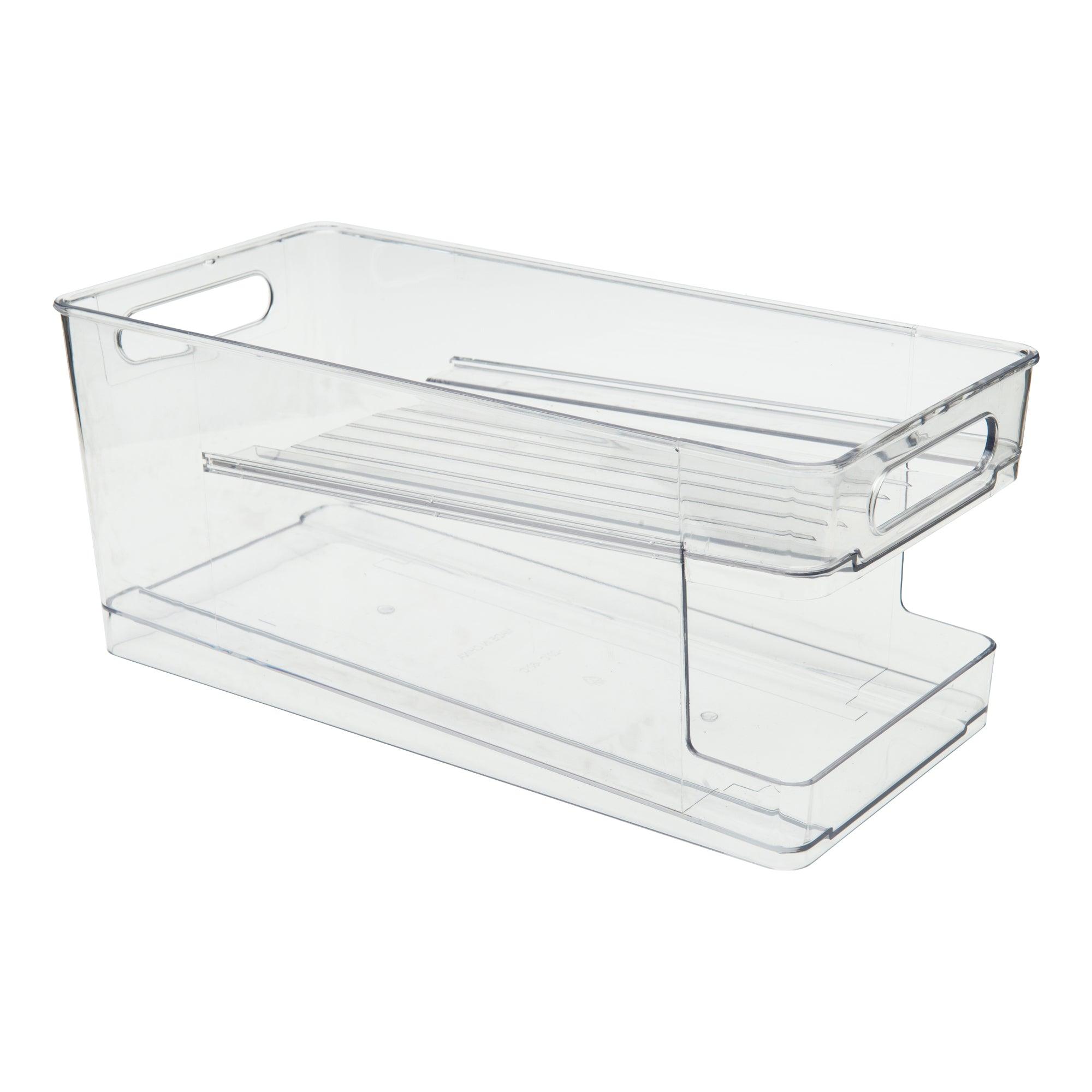 2 Tier Rotating Can Organizer for Pantry - Holds Large Cans (15 oz & Up) - Space Saving Kitchen Storage for Soup, Vegetables & Beverages