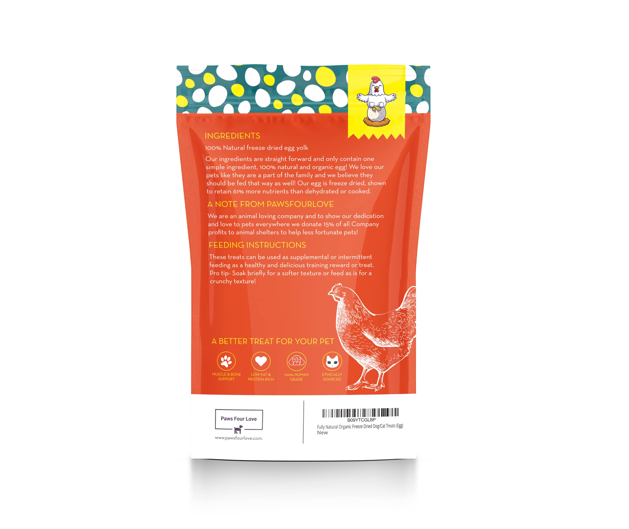 Organic Freeze-Dried Egg Dog & Cat Treats - Single Ingredient Grain-Free Pet Food Topper | Healthy Natural Snacks for Dogs & Cats | No Fillers or Preservatives | 7 oz Bag | Perfect for Training Rewards & Mealtime Enhancer