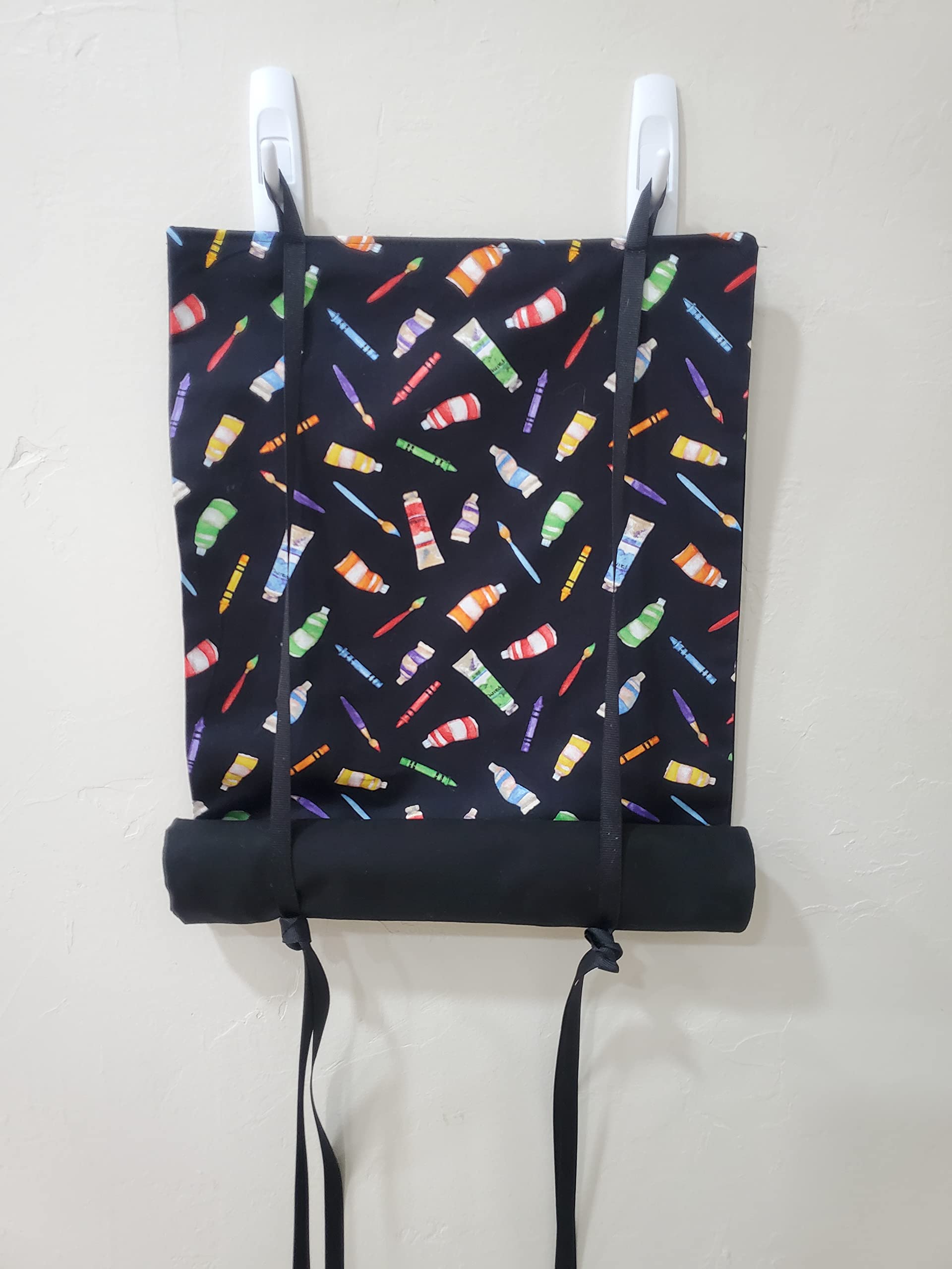 Black Background Classroom Door Security Curtain - Durable Art & Paint Supplies for Schools, Daycares & Offices | Perfect for Privacy & Safety