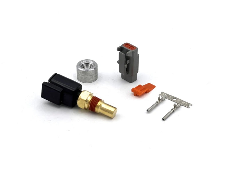 AEM Universal 1/8in PTF Water Coolant Oil Temperature Sensor Kit with Deutsch Style Connector - Perfect for Automotive, Marine & Industrial Applications