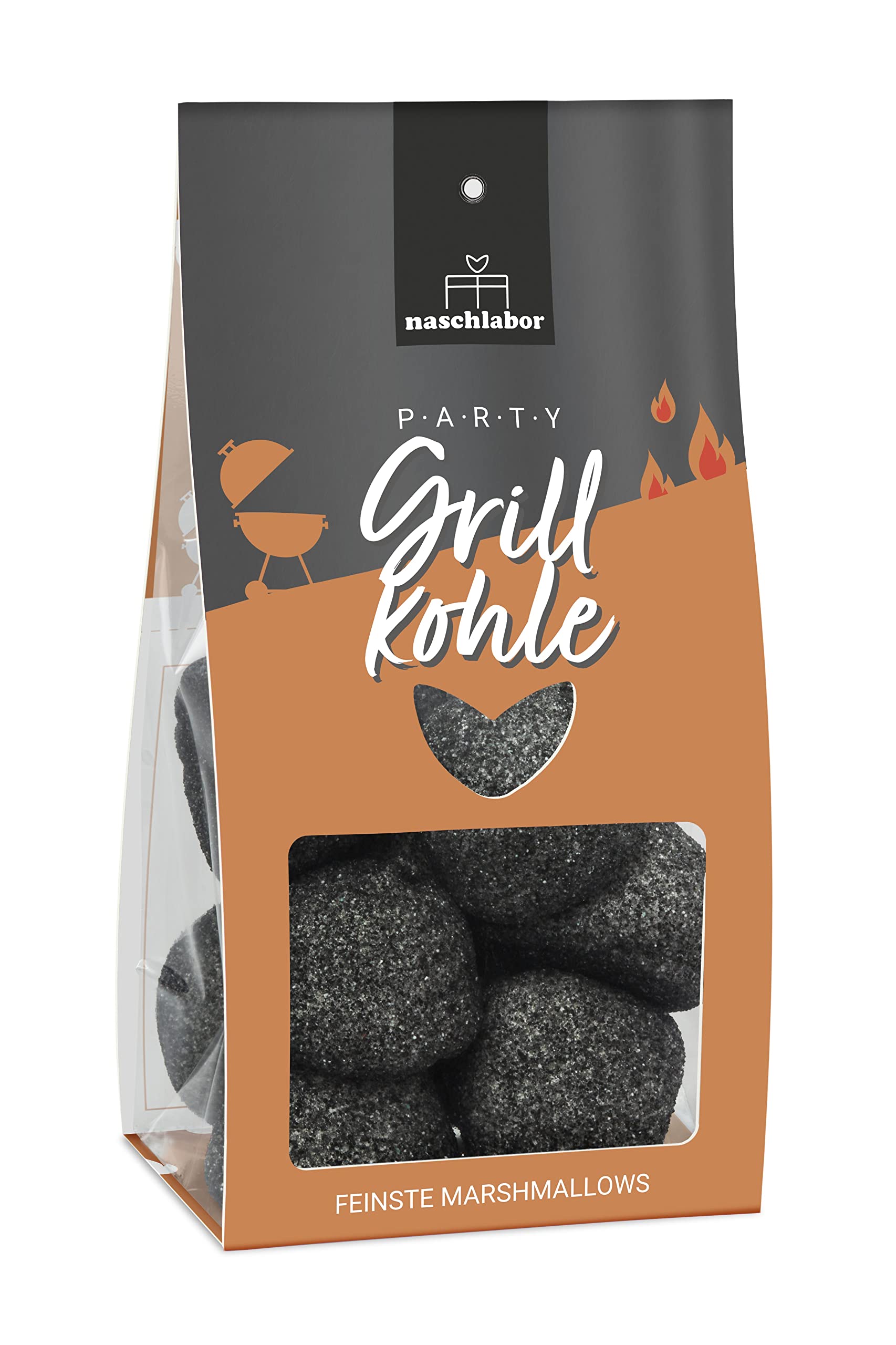 Premium Marshmallow Charcoal for Grilling - Fun BBQ Party Gift Set with Unique Coal-Shaped Marshmallows - Perfect for Campfires, Backyard BBQs & Outdoor Gatherings