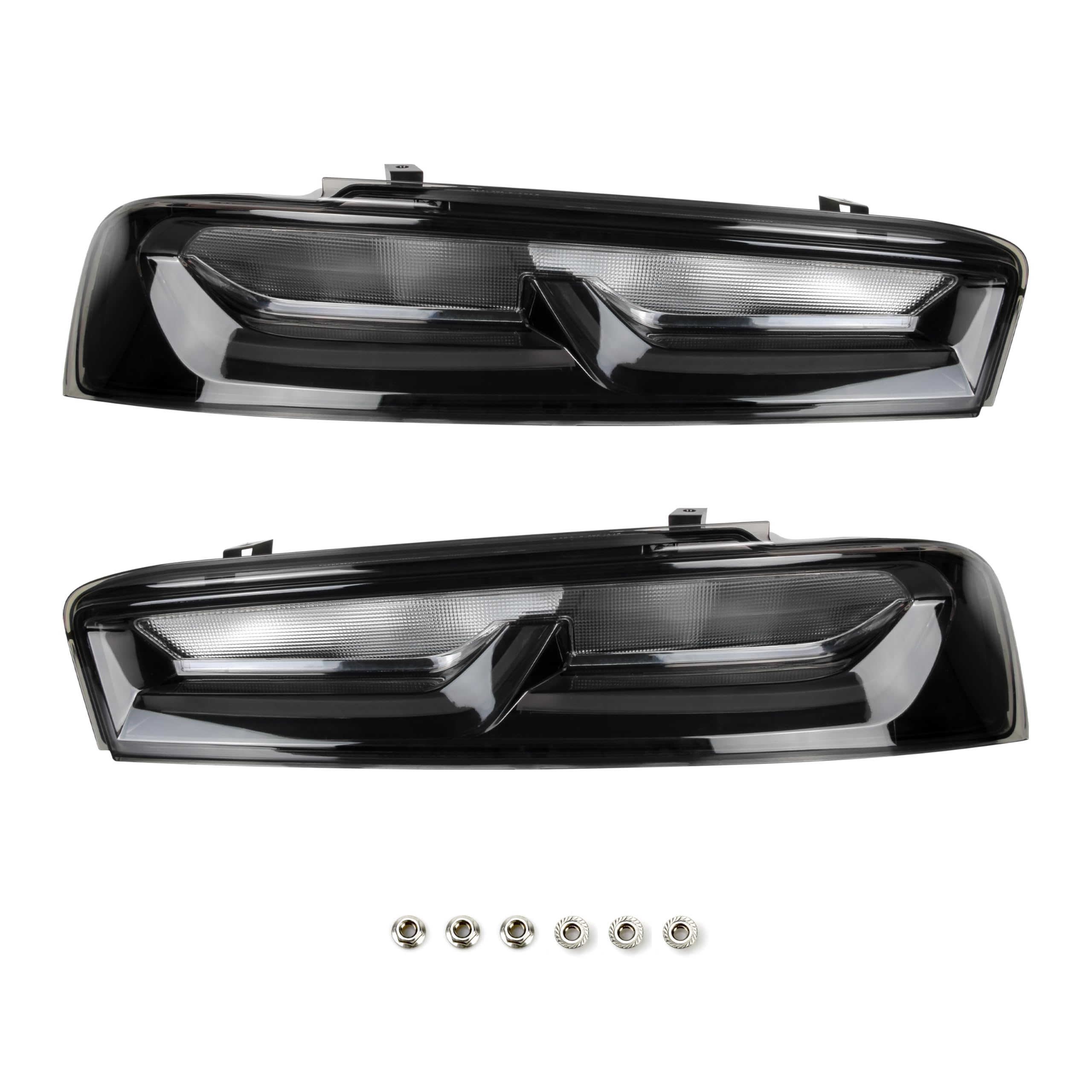 KEWISAUTO LED Smoked Black Tail Lights Assembly for Chevrolet Camaro 2016-2018 - Rear Brake & Turn Signal Lights (2PCS, Left & Right Side) | Perfect Upgrade for Night Driving & Car Customization