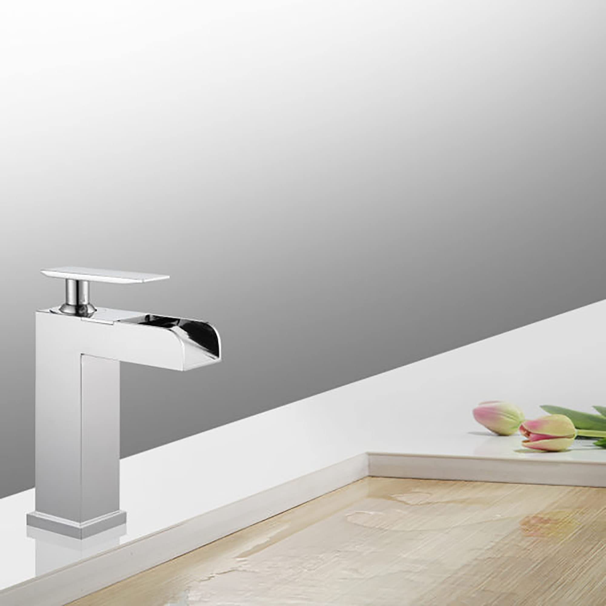 Legion Furniture UPC Faucet with Drain - Chrome/Brass Finish for Bathroom Sink or Kitchen Installation