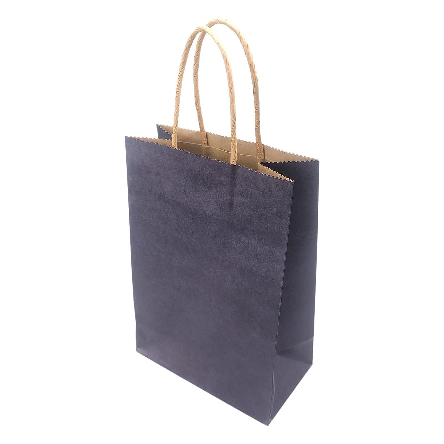 100 Pcs Custom Printed Kraft Paper Bags - 5.91x3.15x8.27 Inch Eco-Friendly Shopping Bags for Retail, Parties, Gifts & Supermarkets | Reusable Merchandise & Grocery Bags