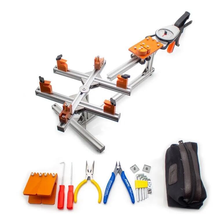 Professional Badminton Racket Stringing Machine - DIY Aluminum Alloy Racket Frame Threading Tool with 20-32LB Tension for Tennis & Badminton Rackets - Perfect for Home Sports Equipment Repair & Club Maintenance