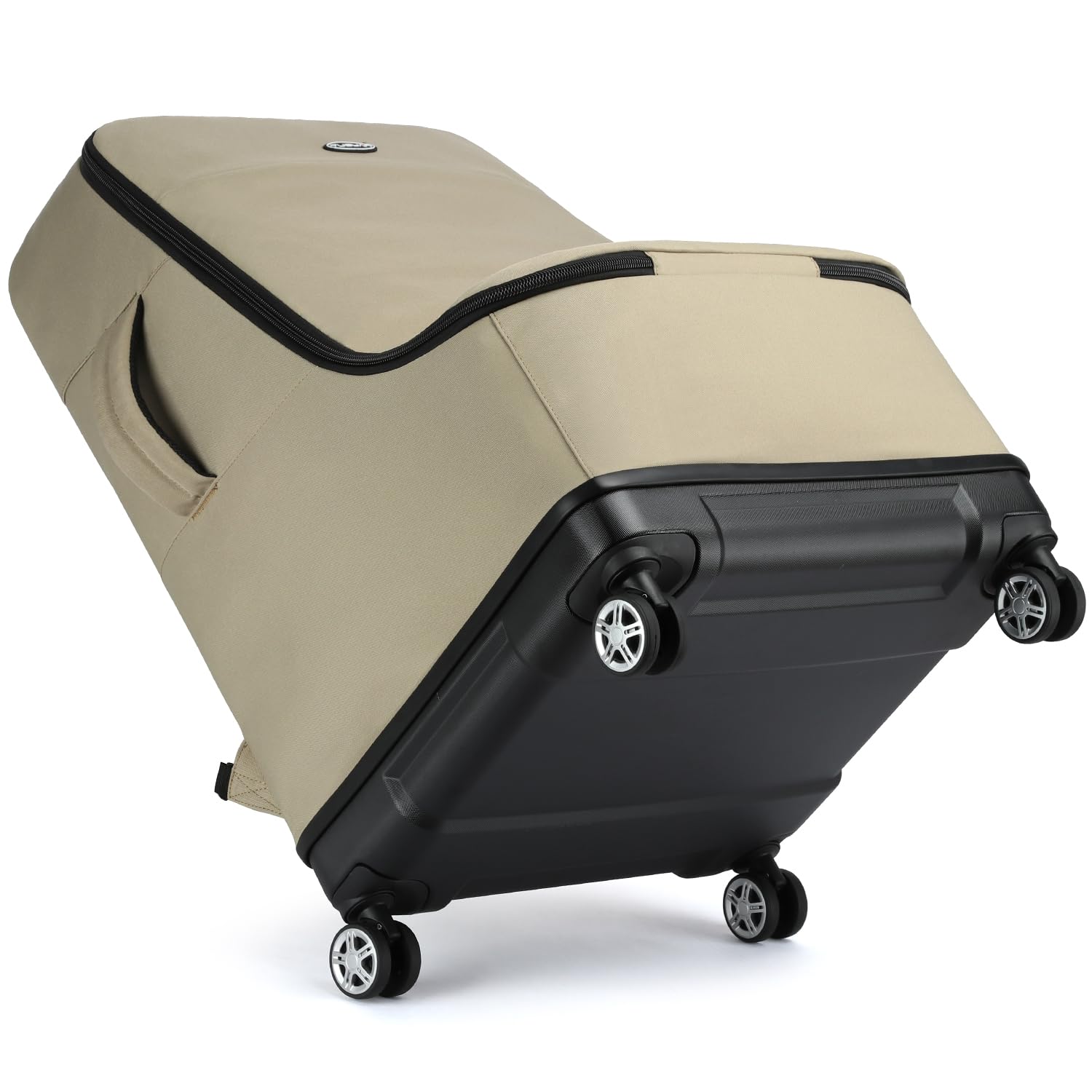 TUGUAN Airplane Car Seat Travel Bag with Spinner Wheels & Hard Bottom - Padded Infant Car Seat Backpack for Air Travel - Large Durable Storage Bag for Airport Check (Brown) - Perfect for Family Vacations & Airplane Travel with Babies