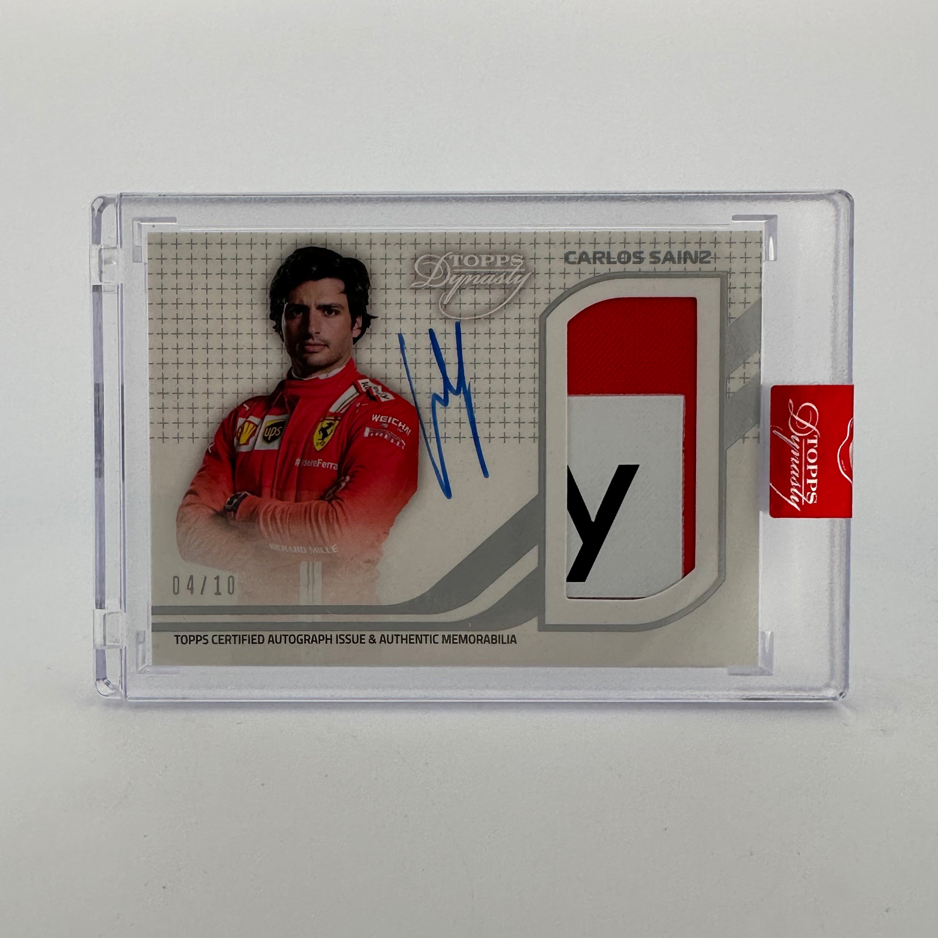 2021 Dynasty Carlos Sainz #DAP CSII Silver Autograph Patch - Limited Edition F1 Racing Collectible for Display & Memorabilia Collection