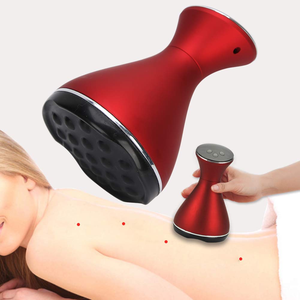Electric Gua Sha Massager with 4pcs Essential Oils - Rechargeable Facial & Body Scraping Therapy Tool with Heat Function for Relaxation & Pain Relief - Perfect for Home Spa & Self-Care Routine