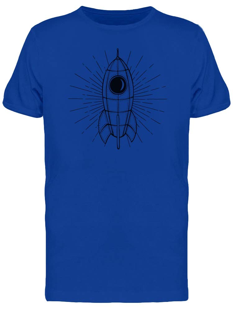 Hand Drawn Rocket Graphic T-Shirt for Men - Casual Cotton Tee for Everyday Wear, Street Style & Gifts