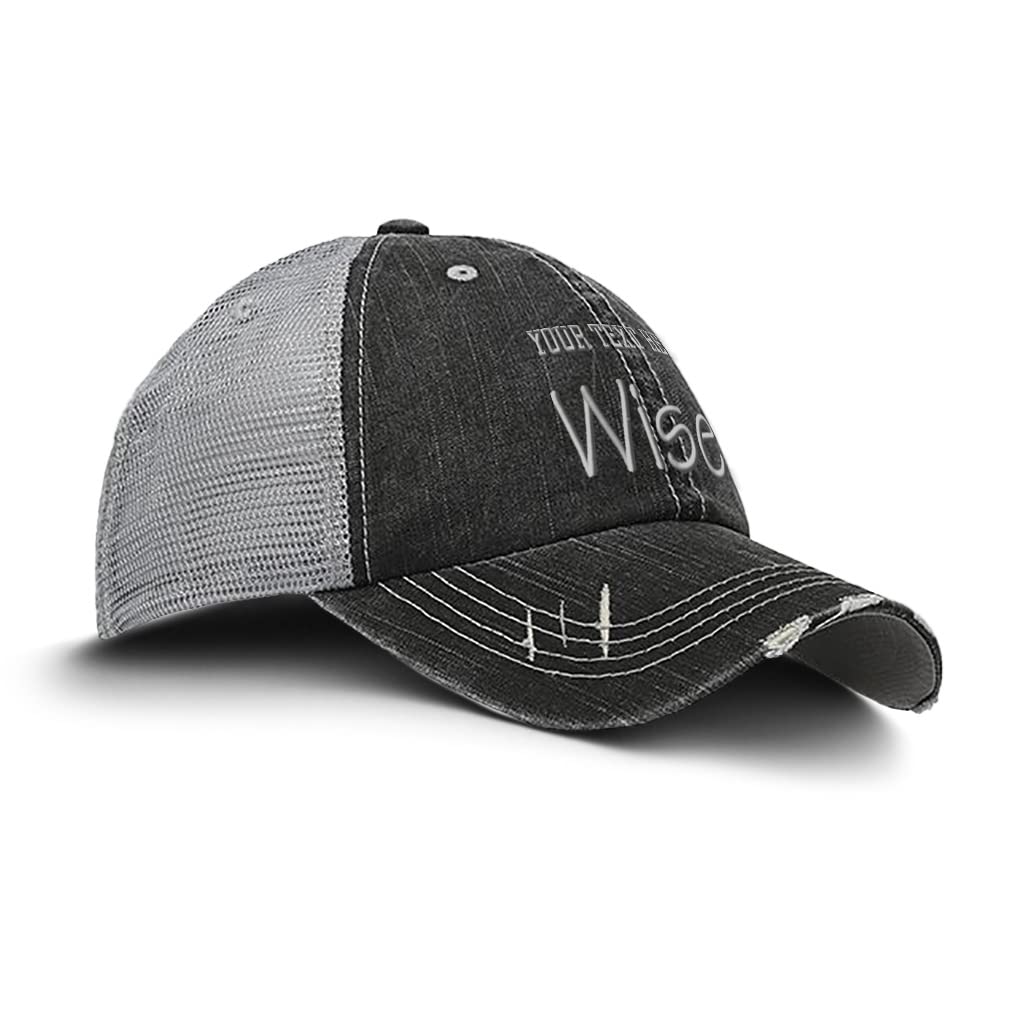 Custom Distressed Trucker Hat - Vintage Style Wise Human Values Cap for Men & Women | Perfect for Outdoor Activities, Music Festivals & Casual Wear