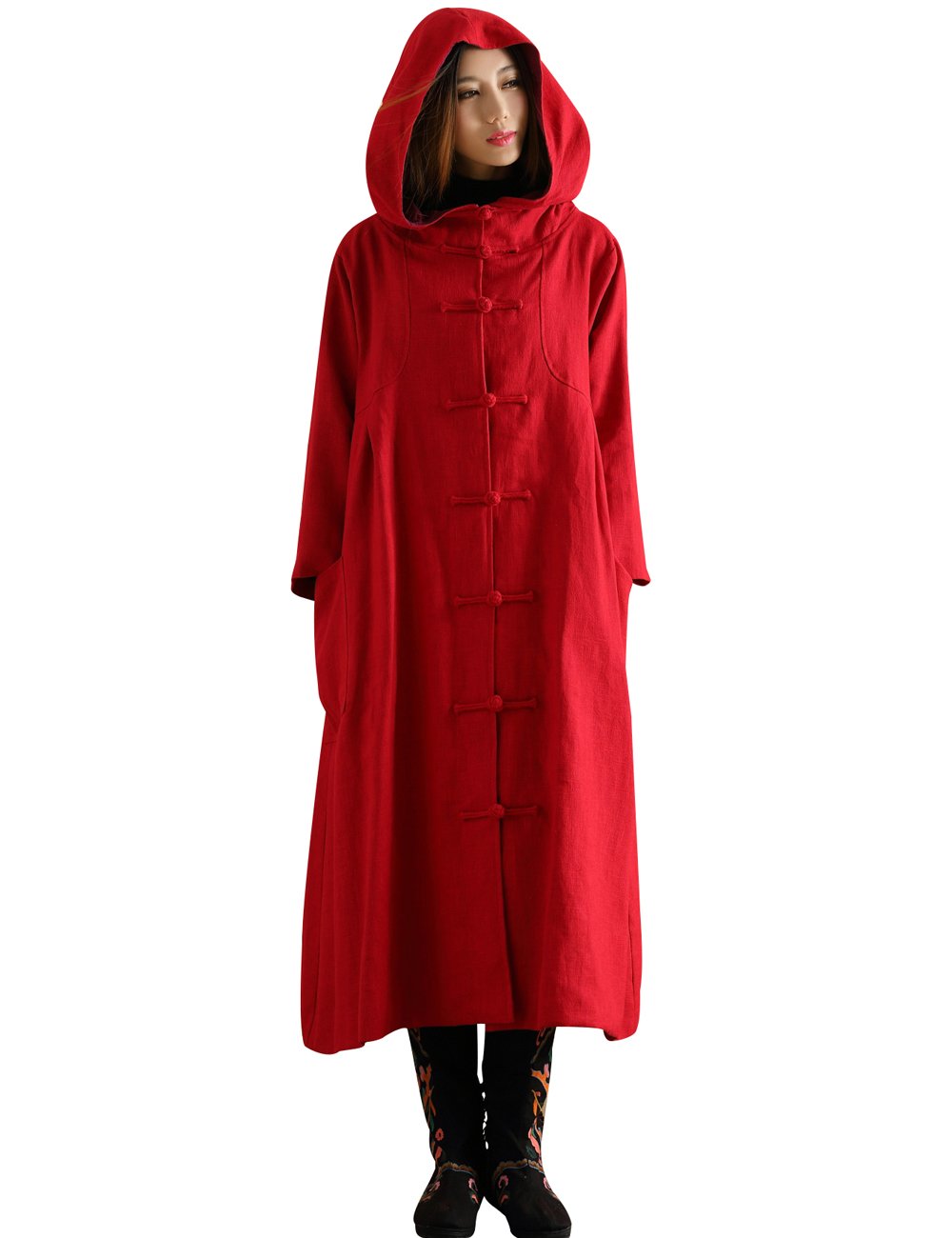 Warm Witch Coat for Women - Long Hooded Trench Coat | Gothic Winter Outerwear for Halloween, Cosplay & Cold Weather Fashion