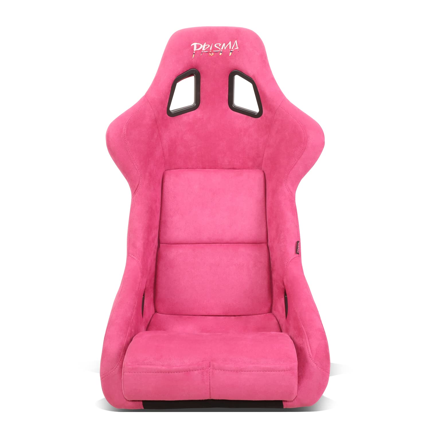 NRG Innovations FRP-302FH-PRISMA Fixed Back Bucket Racing Seat with Bottom Mount Bracket - Fuchsia/Sparkle Paint - Lightweight & Durable for Track, Drift, and Street Racing
