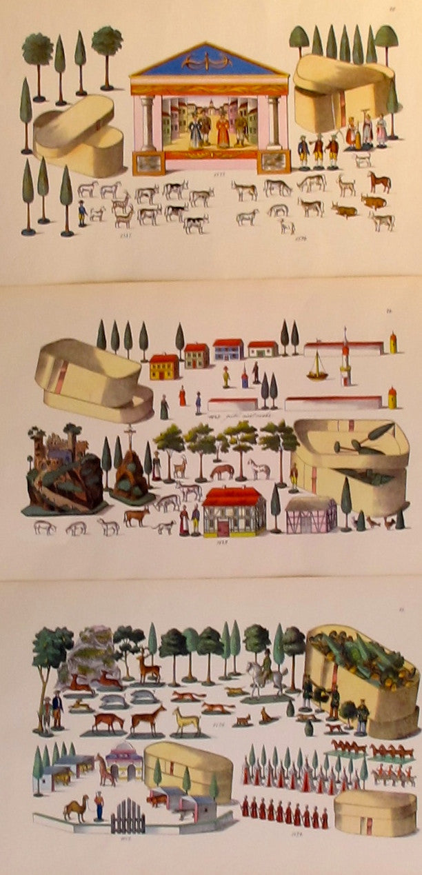 1870s Original Toy & Dollhouse Design Plans - Set of 3 Vintage Blueprints | Perfect for Antique Collectors, Historical Home Decor, and DIY Miniature Projects