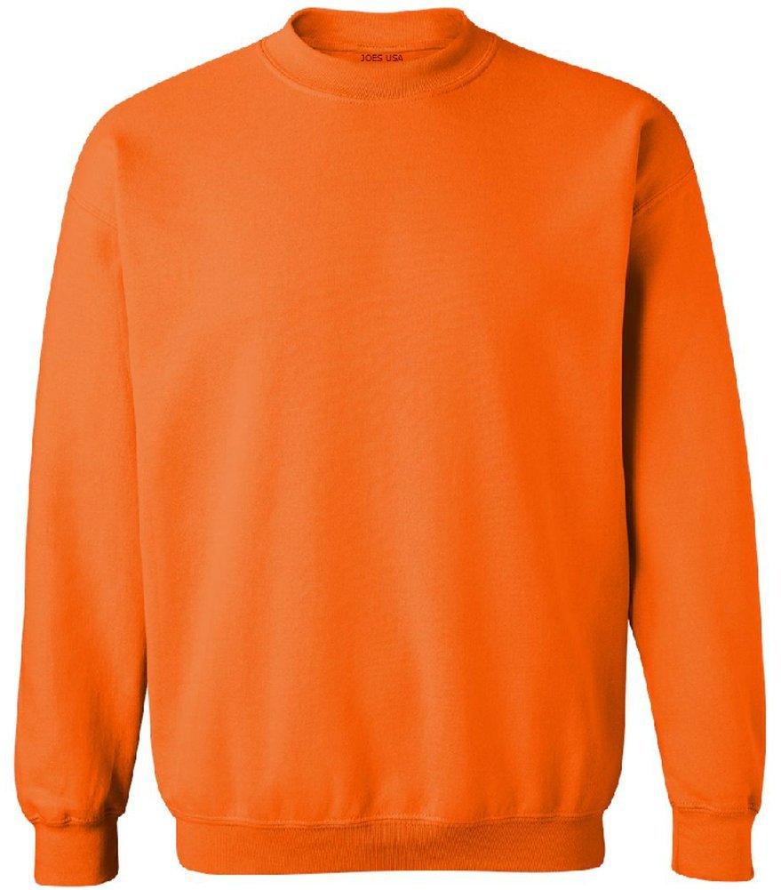 Joe's USA - High Visibility Safety Orange Work T-Shirts, Crewneck Sweatshirts, Hoodies & Jackets for Construction, Road Work & Outdoor Safety