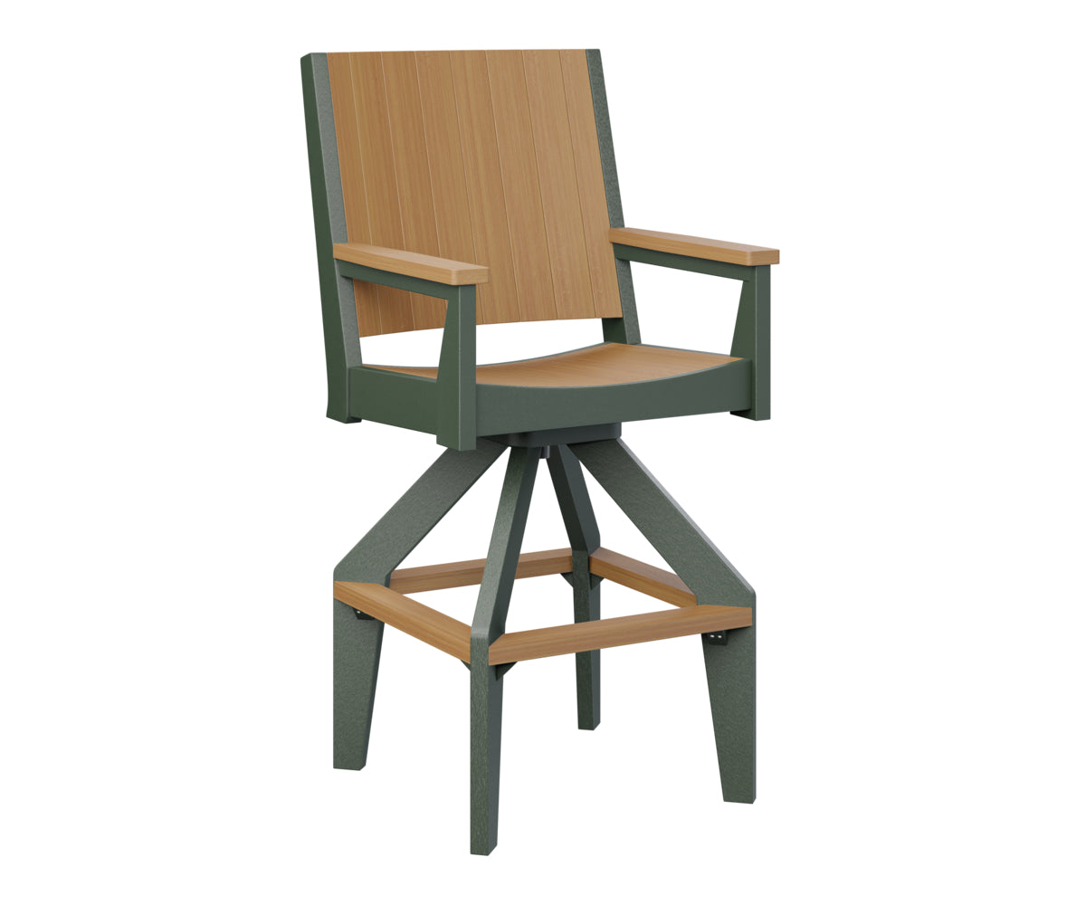 Berlin Gardens Mayhew Chat Swivel XT Chair - Outdoor Patio Conversation Chair with 360° Swivel Base, Weather-Resistant for Deck, Garden & Poolside Relaxation