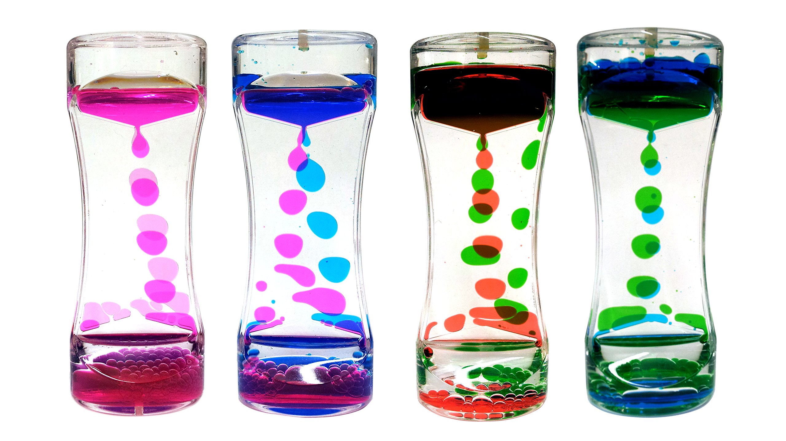 Playlearn Liquid Timer 3 Pack - Colorful Sensory Fidget Toys for Stress Relief & Focus | Perfect for Office Desk, Classroom & ADHD Therapy